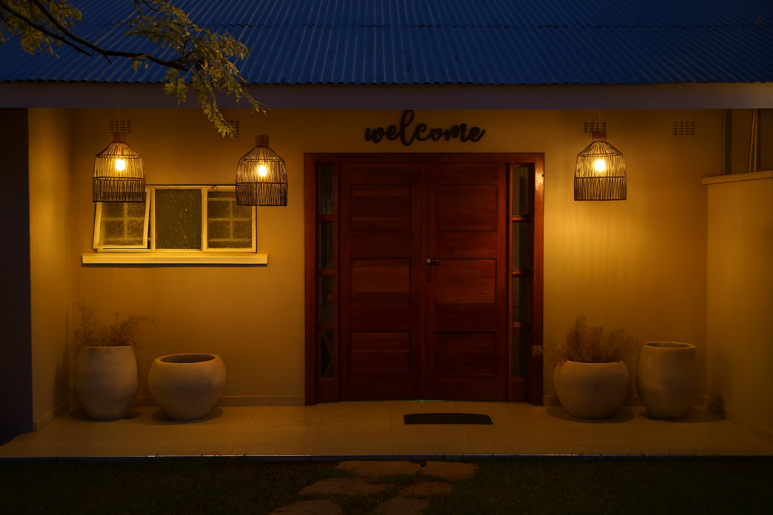 Misale Manor Entrance Night